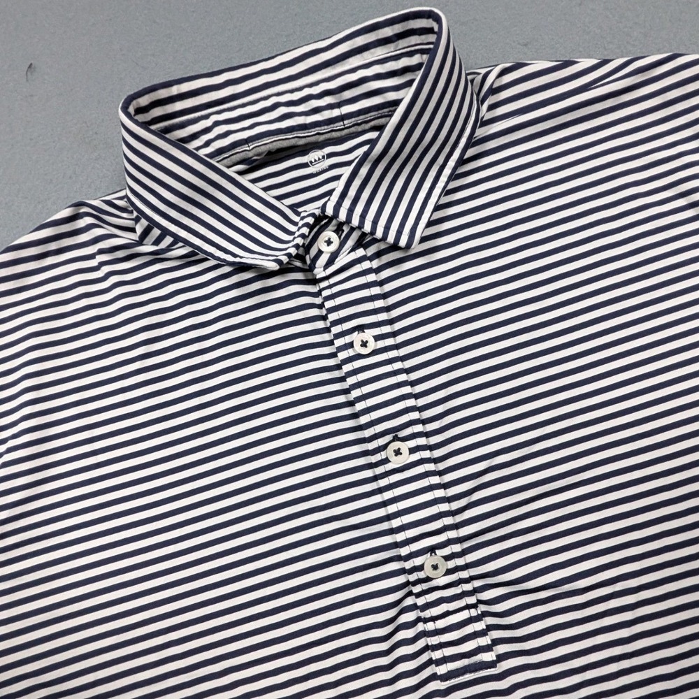 RLX Ralph Lauren Polo Shirt Mens XL Striped Short Sleeve Golf Performance